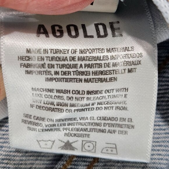 Agolde Sustainable Harper Straight Leg Denim Jeans Size 29 Eco Conscious - Picture 9 of 14